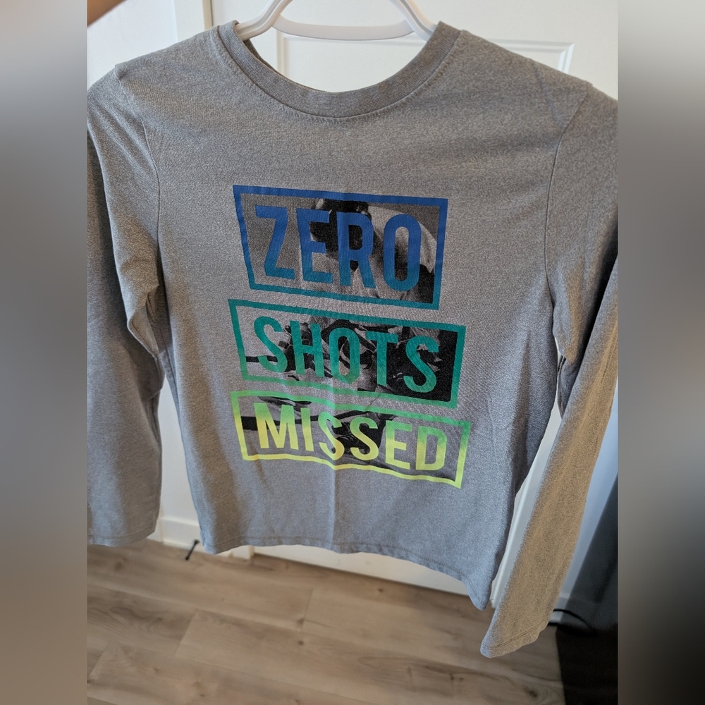 Long Sleeve Hockey Themed Shirt